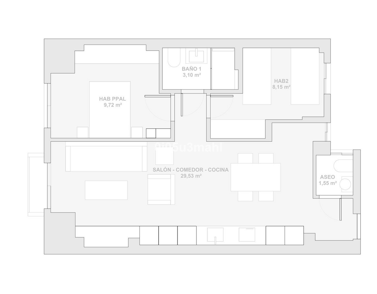 2 bedroom Apartment in Málaga in Málaga - foto 19