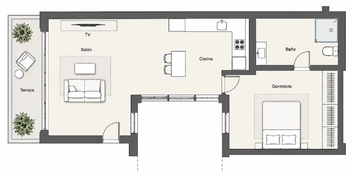 Penthouse met 1 slaapkamer in Málaga Centro – 60 m², €305.000 in Málaga Centro - foto 11