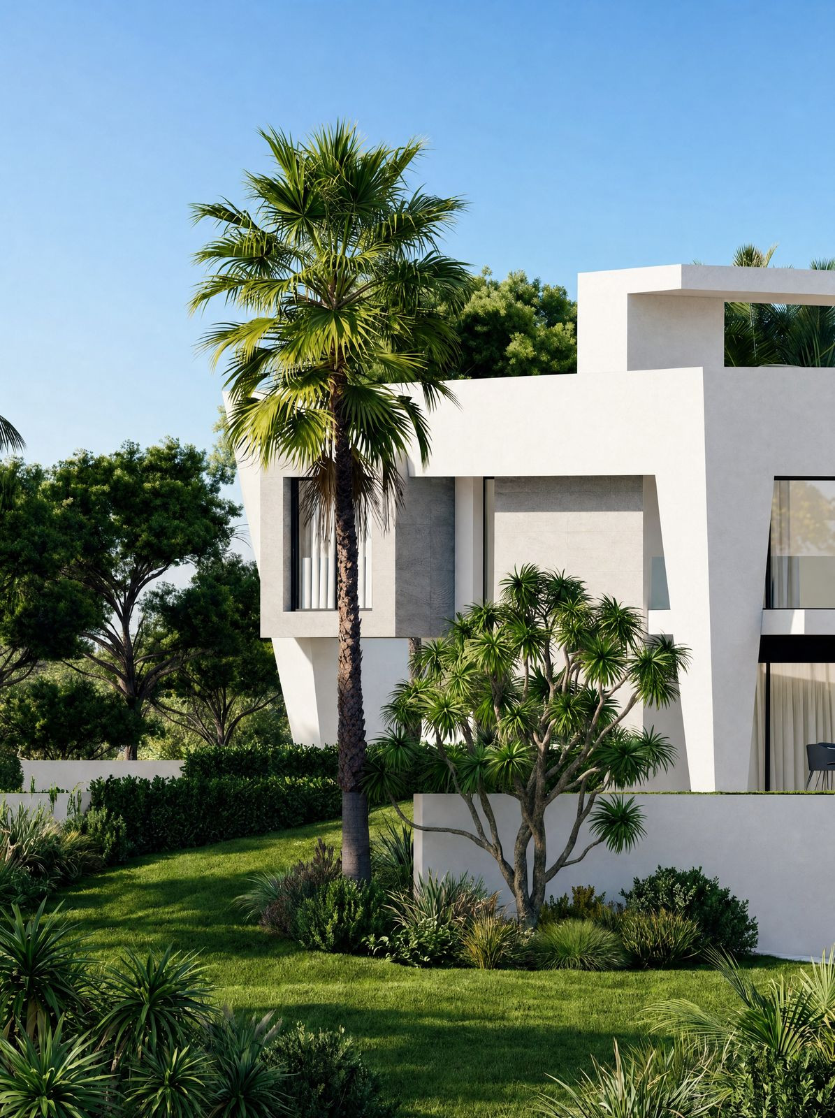 Kavel met architectonisch villa-project en zeezicht in Hacienda Las Chapas, Marbella in Hacienda Las Chapas - foto 19