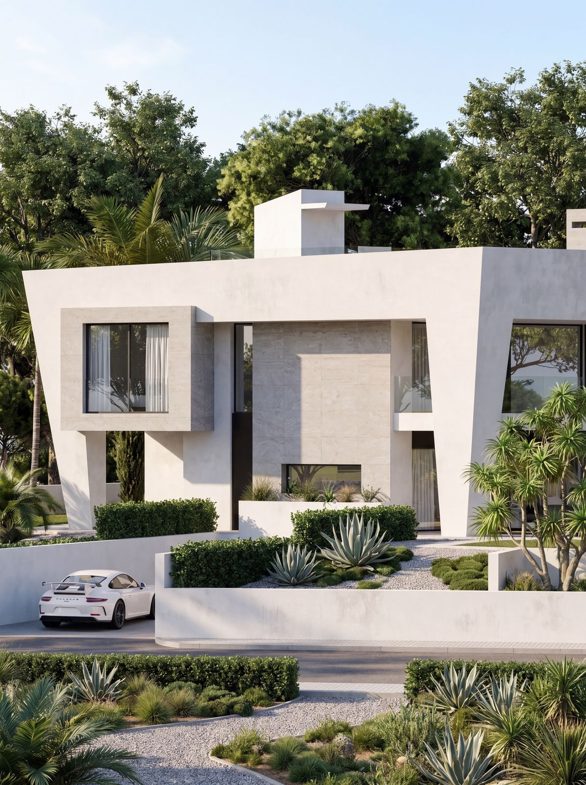 Kavel met architectonisch villa-project en zeezicht in Hacienda Las Chapas, Marbella in Hacienda Las Chapas - foto 3