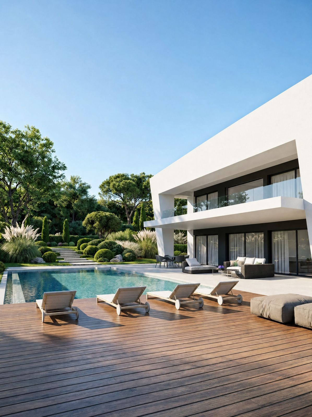 Kavel met architectonisch villa-project en zeezicht in Hacienda Las Chapas, Marbella in Hacienda Las Chapas - foto 5