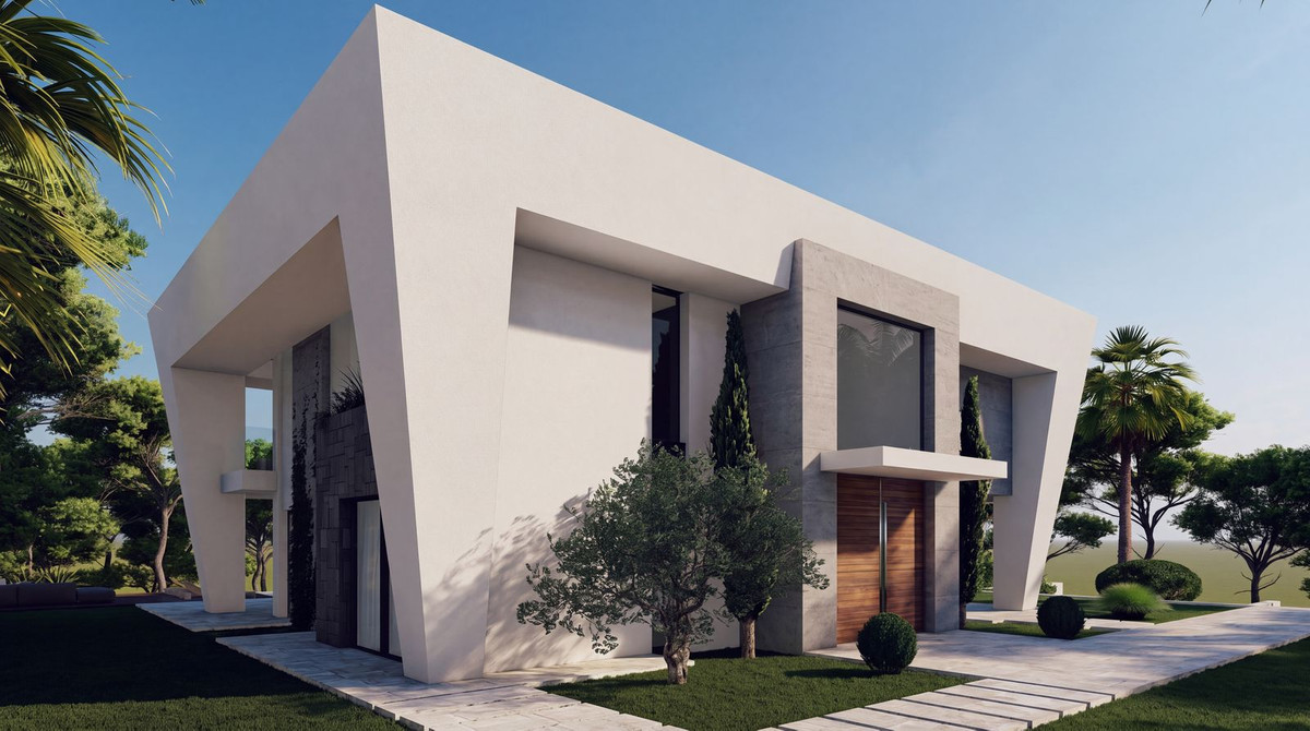 Kavel met architectonisch villa-project en zeezicht in Hacienda Las Chapas, Marbella in Hacienda Las Chapas - foto 9